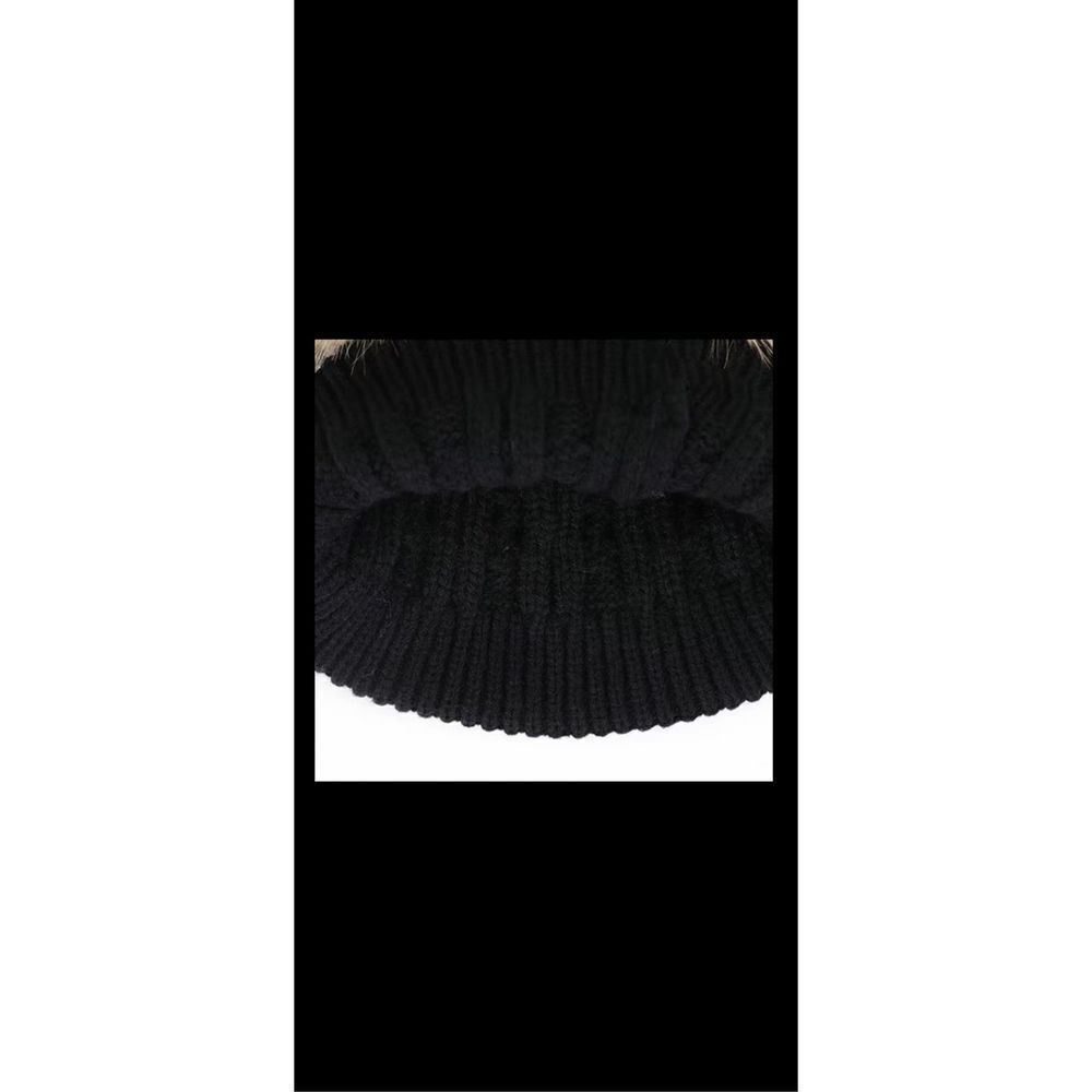 Knitted double ball, faux raccoon for winter hat - Picture 5 of 8